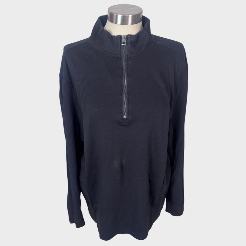 CK Calvin Klein Womens XL Black Quarter Zip Top